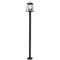 Z-Lite Broughton Outdoor Post Mounted Fixture, 4-Light, 12.5 In.W x 115.75 In.H, Black/Clear Beveled 521PHBS-536P-BK - alternate 7